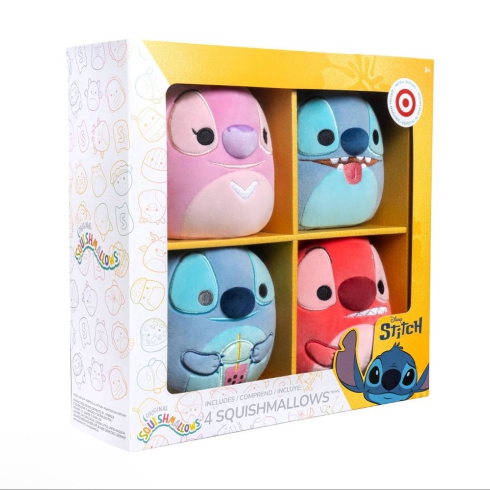 Squishmallow Disney stitch set of 4 NWT - Picture 3 of 7